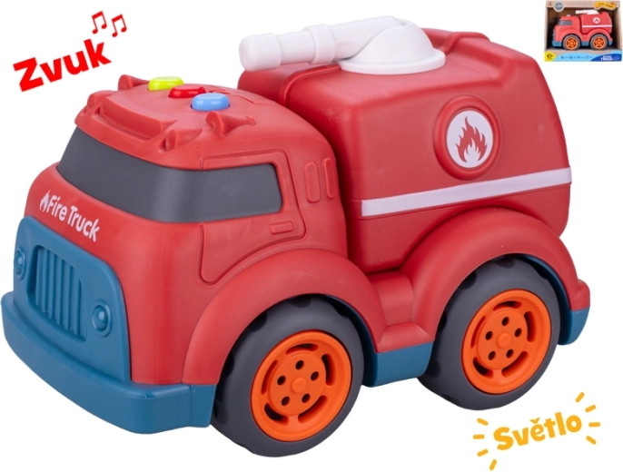 Hasičské auto so svetlom a zvukom 17 cm