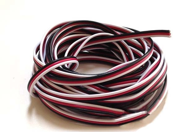 Plochý trojžilový servo kábel Futaba 3×0,13 mm² - 1 m