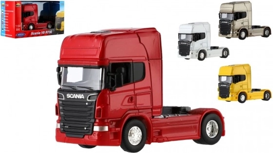 Kamión Welly V8 R730 kovový/plastový, 9,5 cm, voľnobeh