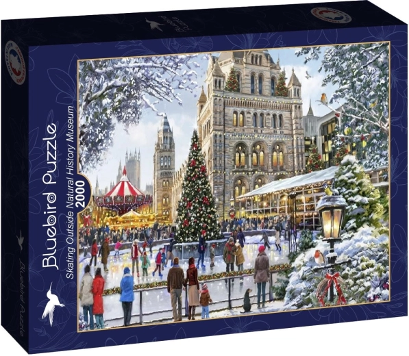 Puzzle Bluebird Korčuľovanie pred prírodovedným múzeom 2000 dielikov