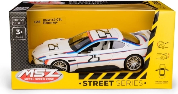 Zberateľský model MSZ BMW 3.0 CSL Hommage v mierke 1:24, biely