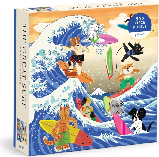 Galison štvorcové puzzle Veľká vlna – 500 dielikov
