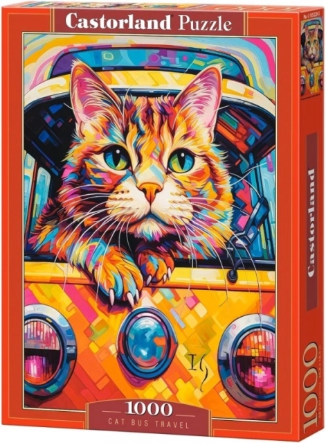 Puzzle 1000 Dielikov Cat Bus Travel