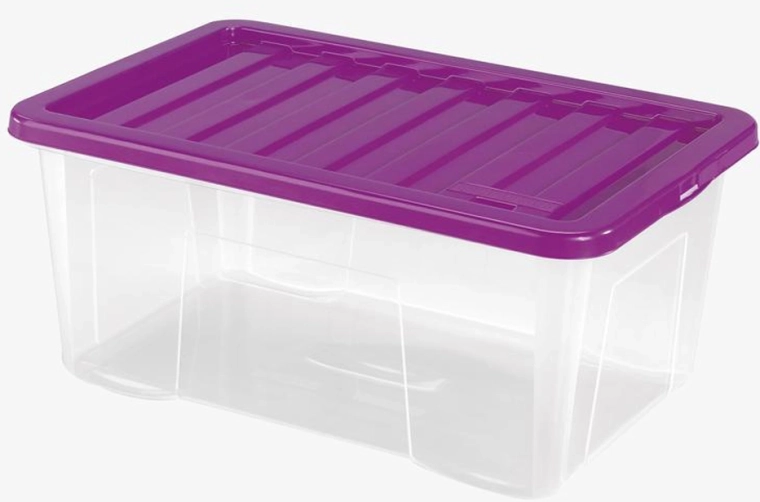 Plastový úložný box s vekom HEIDRUN Quasar 50 l