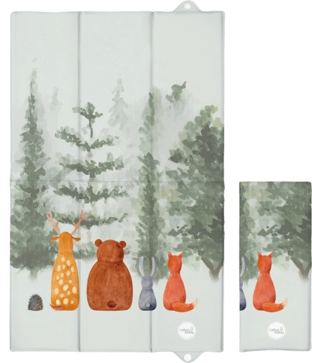 Ceba Baby cestovná prebaľovacia podložka Basic forest companions 80 × 50 cm