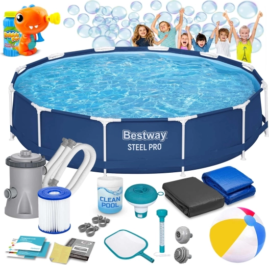 Záhradný rámový bazén 366 × 76 cm BESTWAY Steel Pro 16v1
