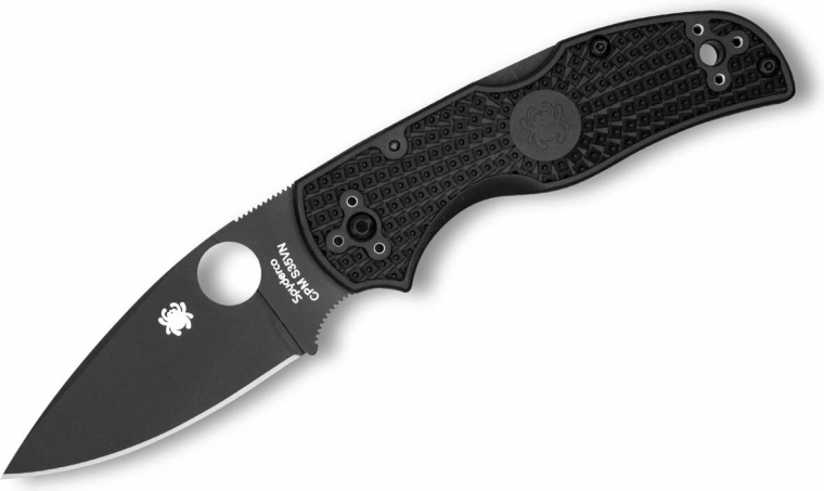 Vreckový nôž Spyderco Native 5 Black, čierny FRN, 8 cm