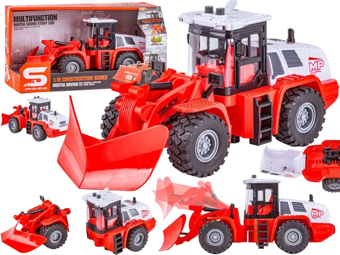 Multifunkčný snehový pluh (traktor) 1:16 so svetlom a zvukom - 1 kus