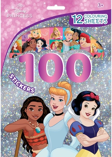 Disney princezné – 100 samolepiek a omaľovánky