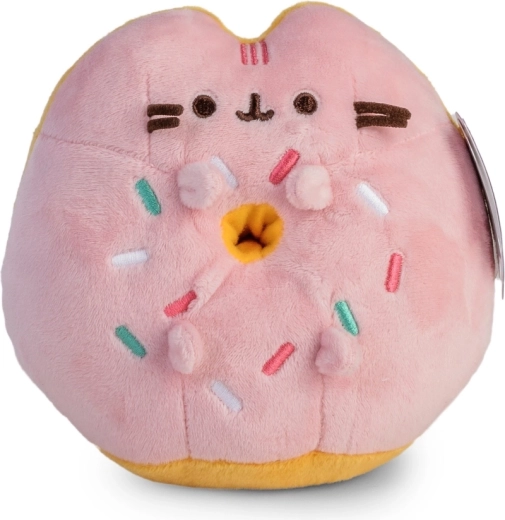 Pusheen ružový donut – plyšový vankúšik 14 cm