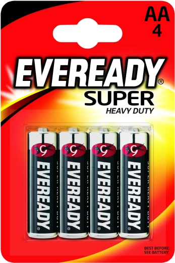 Energizer Eveready Super Heavy Duty AA tužkové batérie 1,5 V, 4 ks