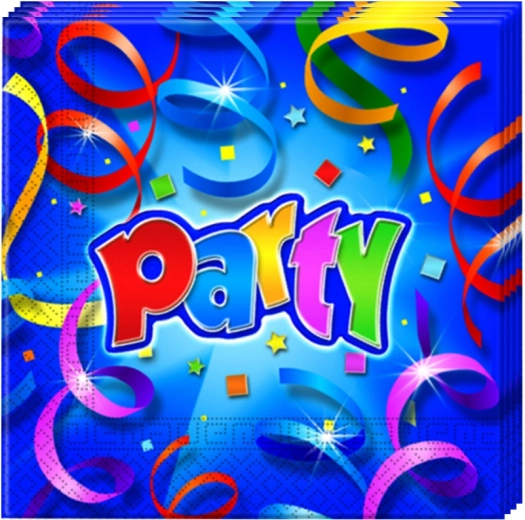 Procos Party streamers prismatic prizmatické papierové obrúsky 33 × 33 cm (20 ks)