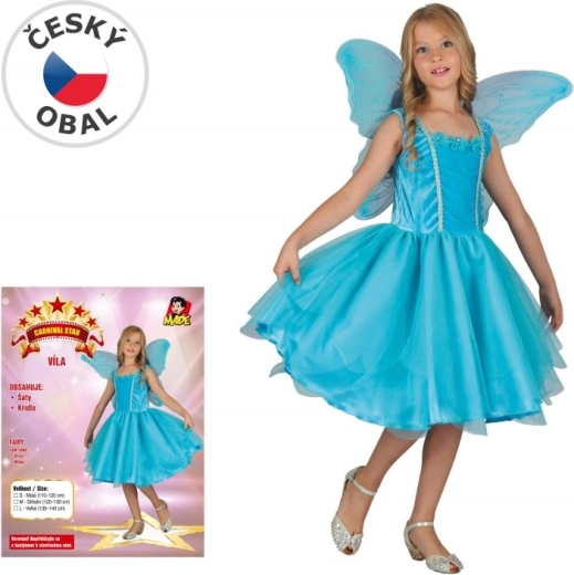 Karnevalové šaty víla pre deti 120–130 cm