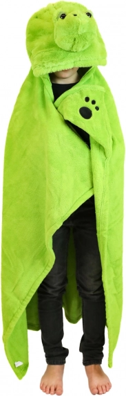 Cozy Noxxiez hrejivá detská deka s kapucňou korytnačka