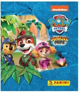 Panini PAW Patrol Jungle Pups nálepky – predajný stojan (36 vrecúšok)
