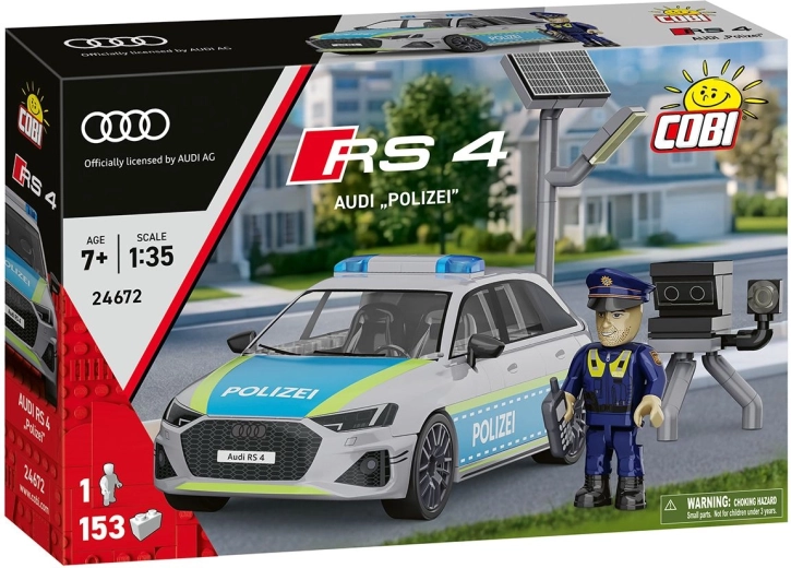 Stavebnica COBI Audi RS 4 Polizei v mierke 1:35