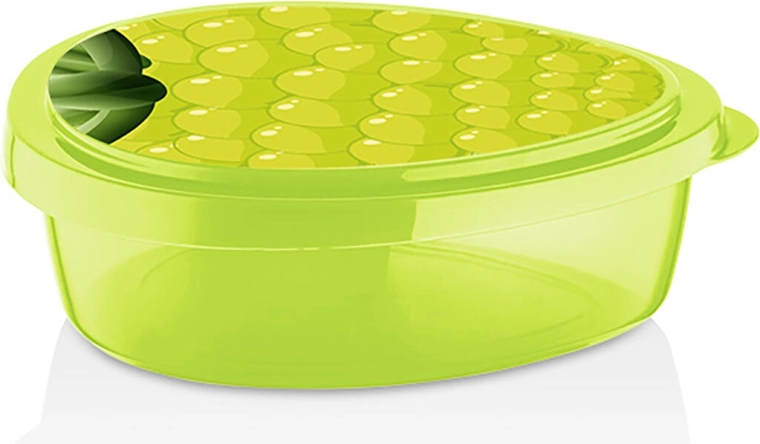 Svačinový box 19,5 × 16 × 6 cm s motívom hrozna – zelený plast