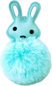 Závesná dekorácia králik s bambuľkou (12 × 8 cm)