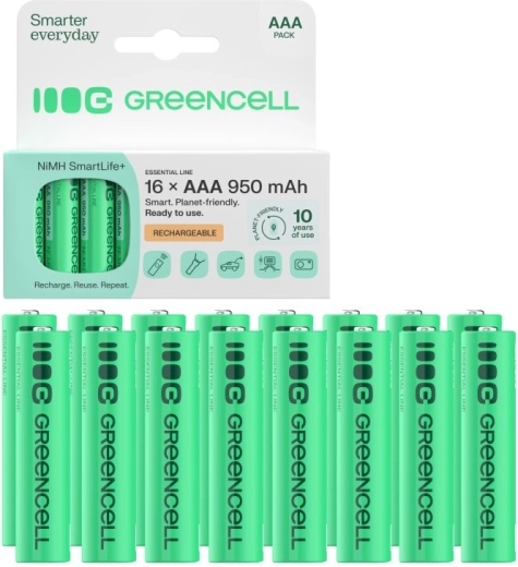 Nabíjacie batérie Green Cell AAA (HR03) 950 mAh 16 ks