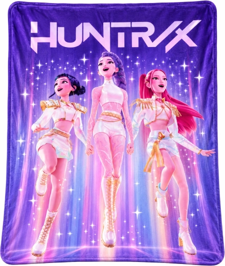 Flísová deka K-Pop Demon Hunters HUNTR/X Performance fialová 130 × 160 cm
