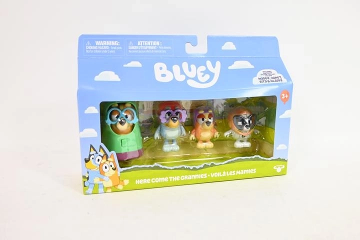 Sada figúrok Bluey „babičky“ (4 figúrky + 2 doplnky)