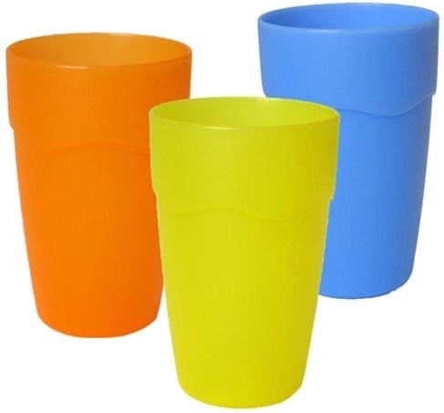 Pohárik 0,4 l z matného plastu – mix farieb