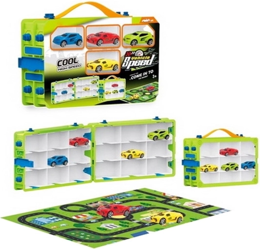 Sada autíčok s kufríkom a hracou podložkou