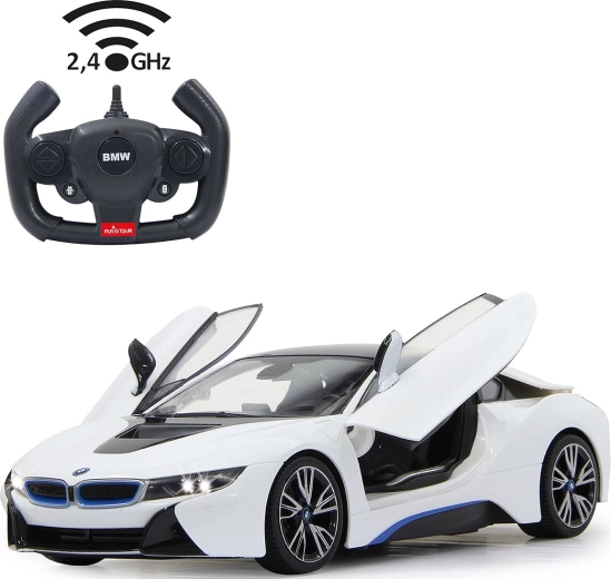 Jamara BMW i8 diaľkovo ovládané auto 1:14 biele 2,4 GHz s otváraním dverí