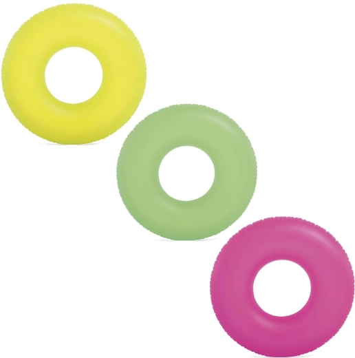 Nafukovací plávací kruh Neon 91 cm – žltý INTEX