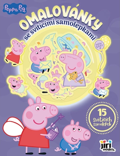 Omaľovánky so svietiacimi nálepkami Prasiatko Peppa