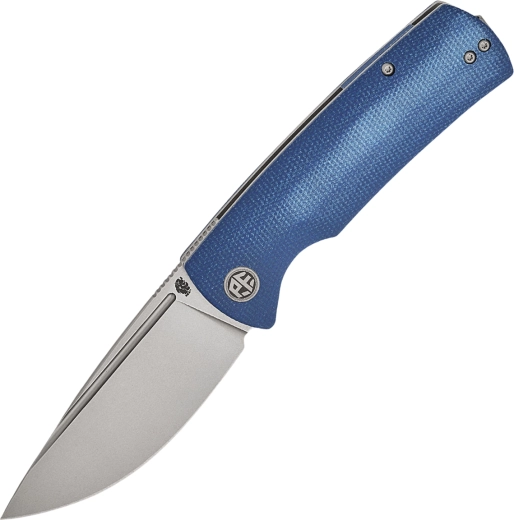 Vreckový nôž Petrified Fish Beluga, modrá Micarta, stonewash čepeľ 9,2 cm