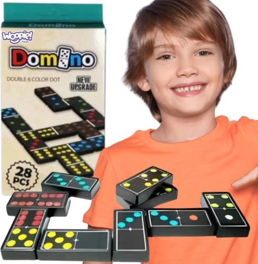 WOOPIE Farebné domino pre celú rodinu, 28 dielikov