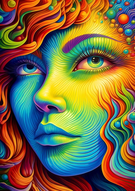 Užite si Maľovaná slečna puzzle 1000 dielikov