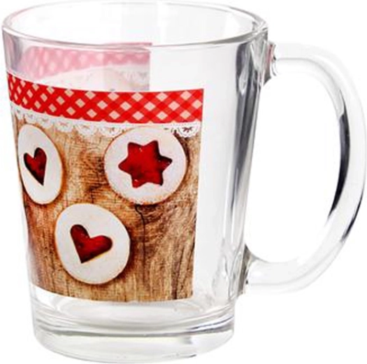 Sklenený hrnček Toro 310 ml s motívom Linecké