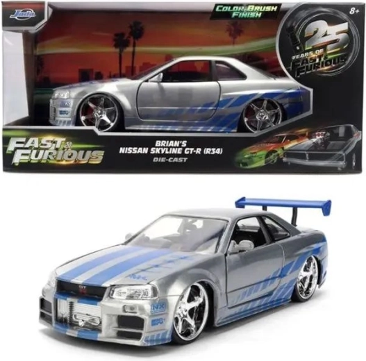 Model Jada Nissan Skyline GT-R z filmu Rýchlo a zbesilo, jubilejná edícia 1:24