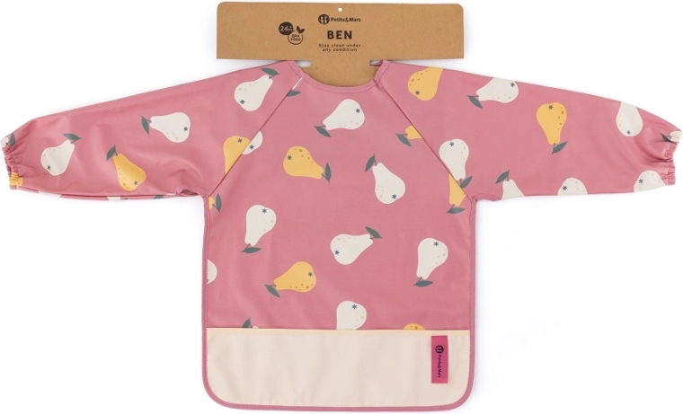 Petite&Mars podbradník s dlhým rukávom Ben béžový citrus