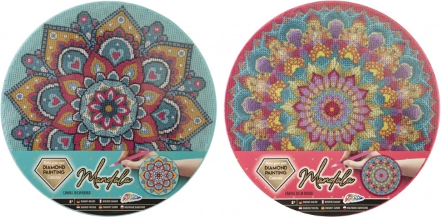 Grafix diamantové maľovanie na ráme – tyrkysová mandala 30 cm