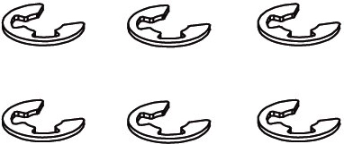 E-klip 7 mm pre Voltage a Major, 6 ks
