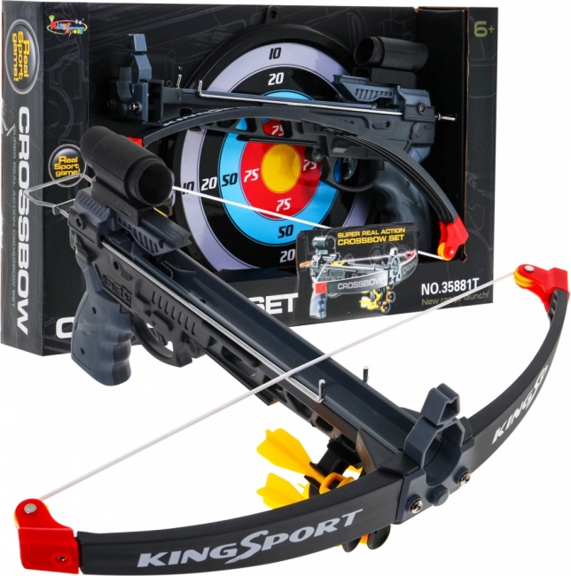 Kuša pre deti (6+) Športová sada 7 ks + Terč + 5 šípok + Zameriavač