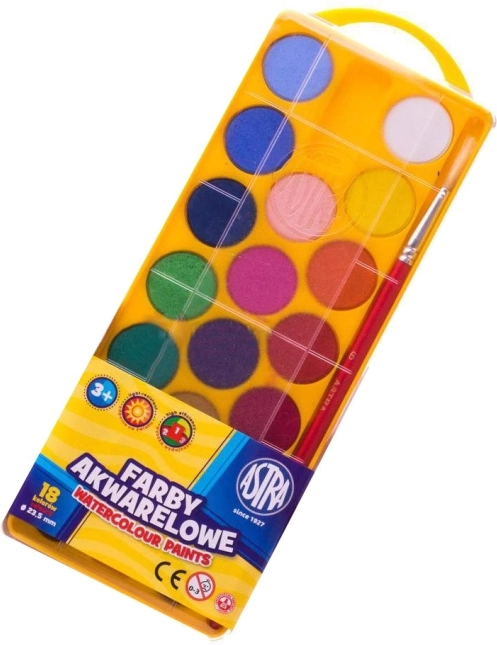 Vodové farby ASTRA 18ks