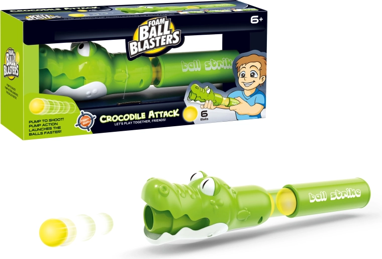 Airsoftová pištoľ Krokodíl so 6 mäkkými projektilmi