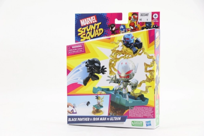 Figúrka Marvel Stunt Squad — Iron Man, Black Panther a Ultron
