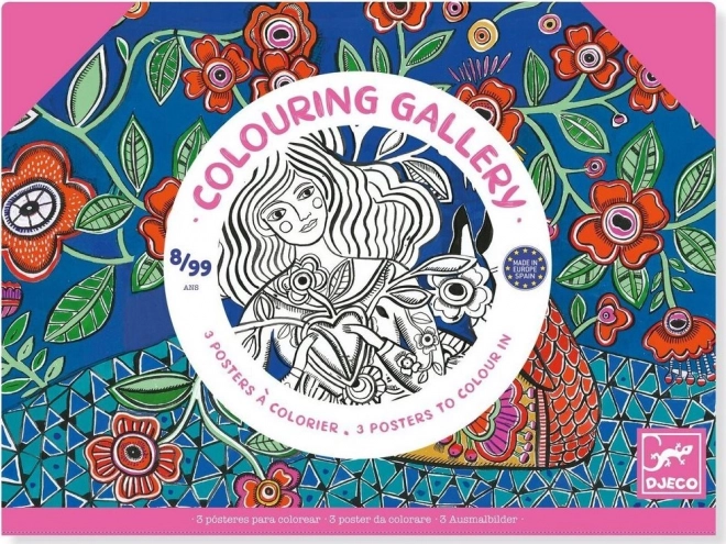 Omaľovánkové plagáty kvety DJECO