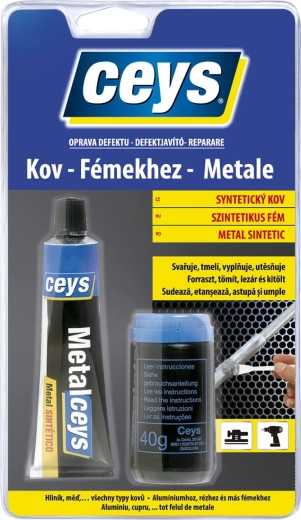 Tmel s kovovým plnivom 40 ml + 40 g CEYS