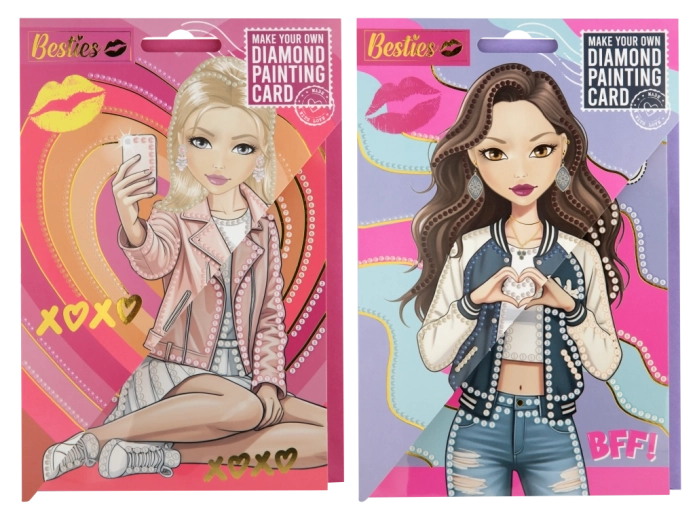 Diamantové maľovanie – pohľadnice Besties