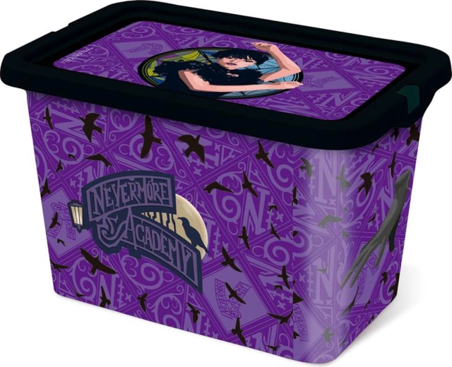 Plastový úložný box s vekom Wednesday 7 l
