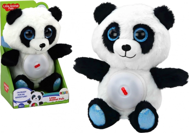 Plyšová panda s nočnou lampou a uspávankami 30 cm