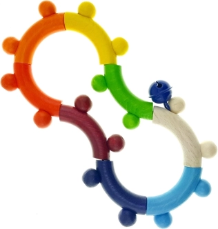 Hess hrkálka na rozvoj motoriky, farebné drevo