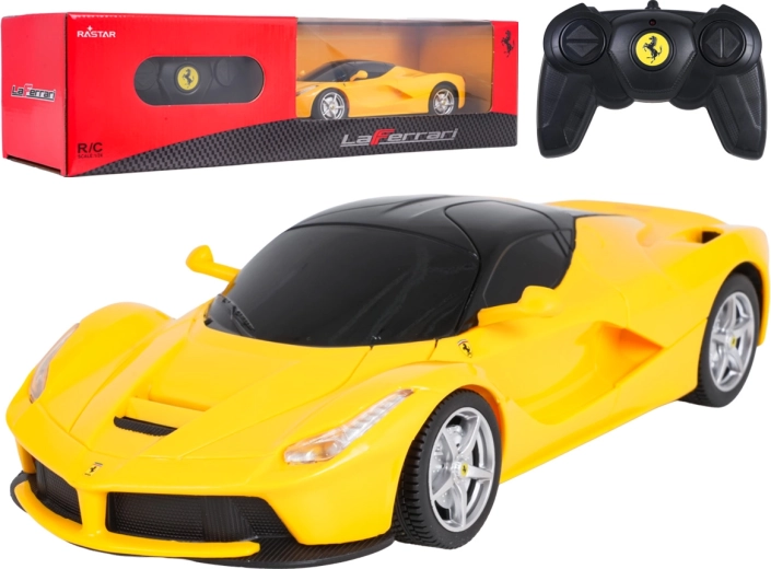 Diaľkovo ovládané auto Ferrari LaFerrari žlté 1:24 RASTAR