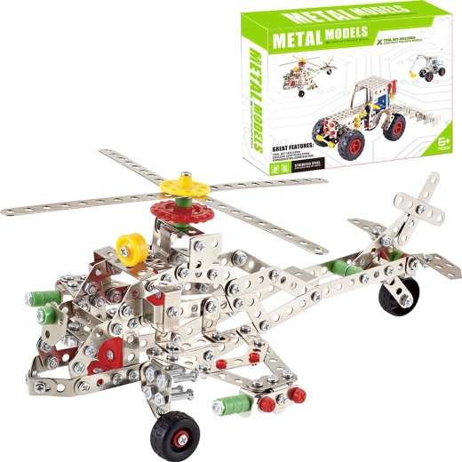 Kovová stavebnica vrtuľníka 361 dielov